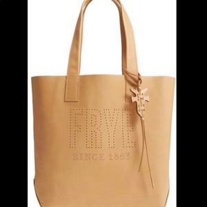 NWOT Frye Carson Leather Perforated Logo Large Bag